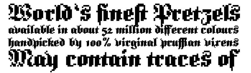 wüste fraktale font preview