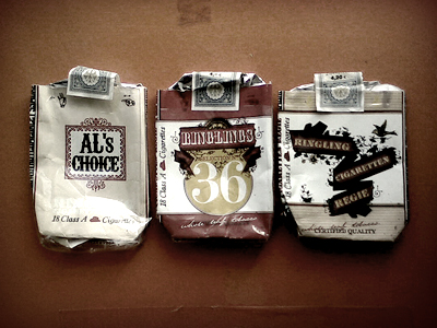 photo of cigarette packs
